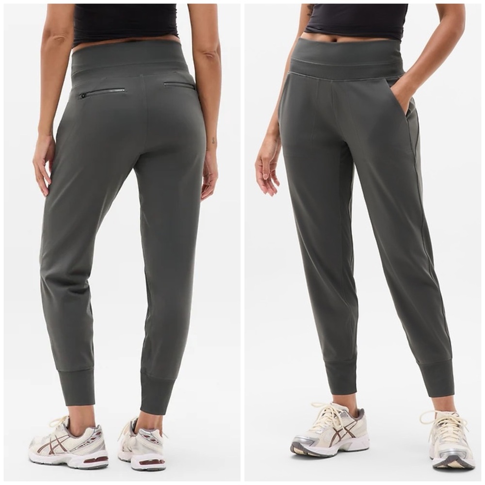 Athleta Venice high rise jogger pants shadow grey green small
